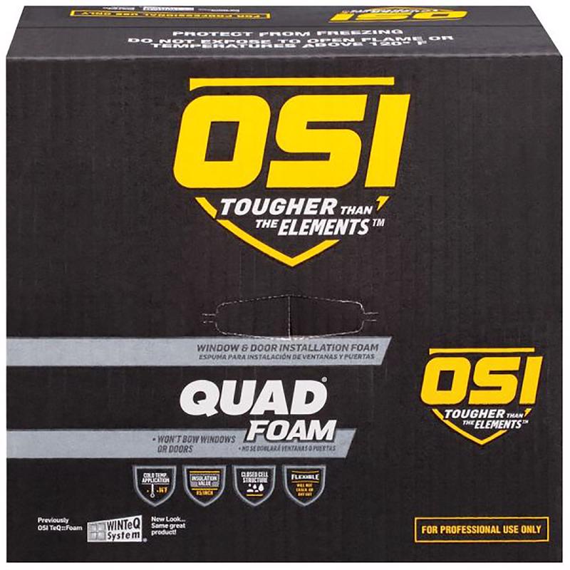 OSI Quad Tan Foam Window and Door Foam Sealant 21.1 oz, Pack of 12
