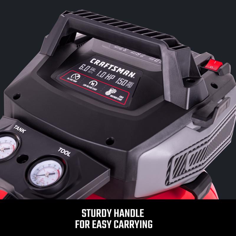Craftsman 6 gal Pancake Portable Air Compressor 150 psi 0.8 HP