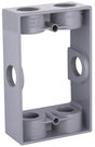 Bell Outdoor 5400-5 Extension Adapter with Lug, 5-1/4 in L, 3-1/2 in W, 1-Gang, 6-Knockout, Die-Cast Aluminum, Gray