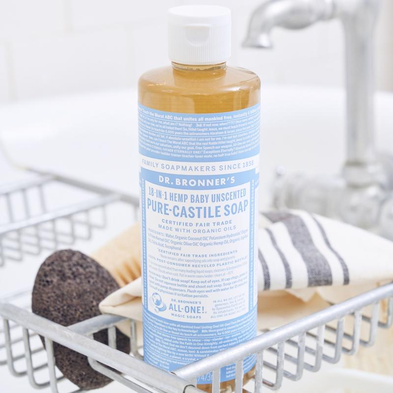 Dr. Bronner's 18-in-1 Baby Organic No Scent Pure-Castile Liquid Soap 16 oz 1 pk, Pack of 12