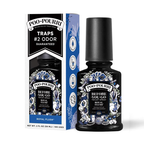 Poo-Pourri Royal Flush Eucalyptus and Spearmint Scent Odor Control Spray 2 oz Liquid, Pack of 12
