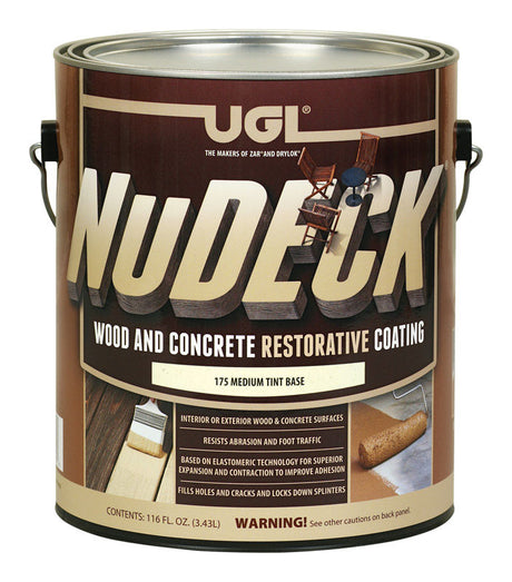 UGL NuDECK Flat Medium Tint Base Mid Tone Base Floor and Patio Coating 1 gal, Pack of 2