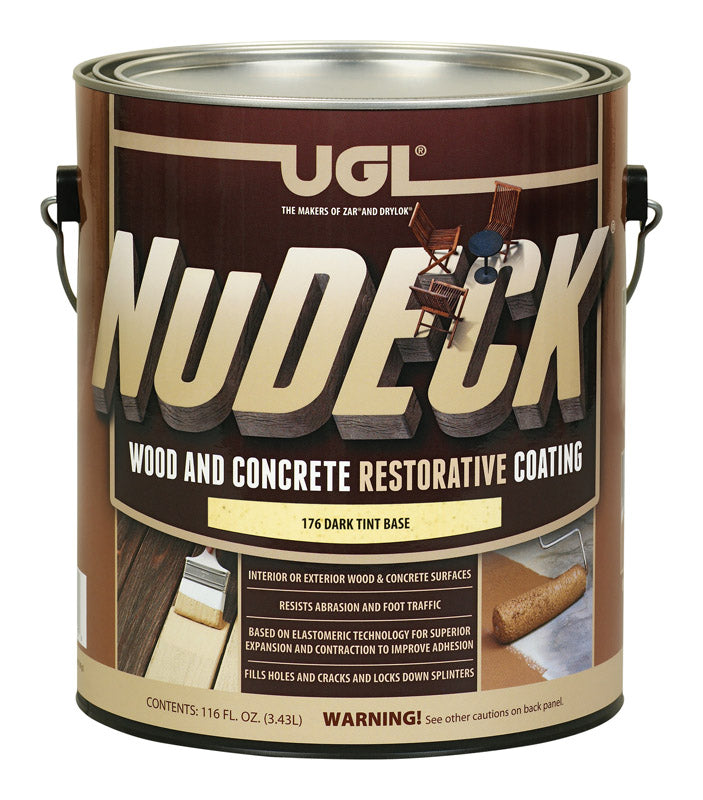 UGL NuDECK Flat Dark Tint Base Deep Tone Base Floor and Patio Coating 1 gal, Pack of 2