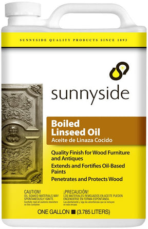 Sunnyside 872G1 Boiled Linseed Oil, Clear Amber, Liquid, 1 gal Can, Pack of 4