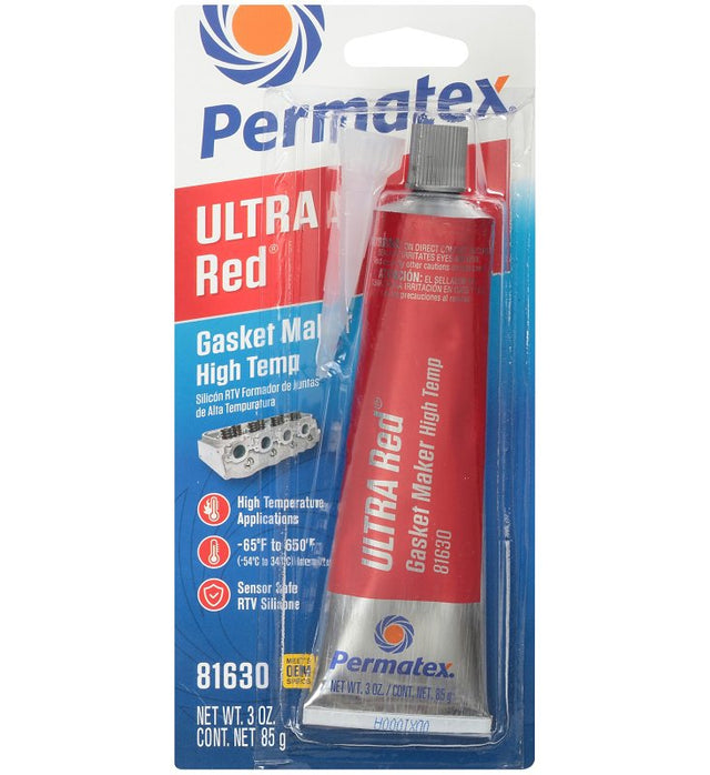 Permatex Ultra Red 81630 Gasket Maker, 3.35 oz, Paste