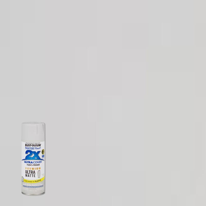 Rust-Oleum Painter's Touch 2X Ultra Cover Ultra Matte Perfect Gray Paint+Primer Spray Paint 12 oz