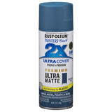 Rust-Oleum Painter's Touch 2X Ultra Cover Ultra Matte Nantucket Blue Paint+Primer Spray Paint 12 oz, Pack of 6