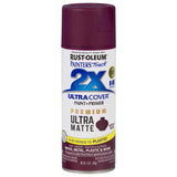 Rust-Oleum Painter's Touch 2X Ultra Cover Ultra Matte Harvest Grape Paint+Primer Spray Paint 12 oz, Pack of 6