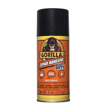 Gorilla Heavy Duty Super Strength Clear Spray Adhesive 4 oz, Pack of 4
