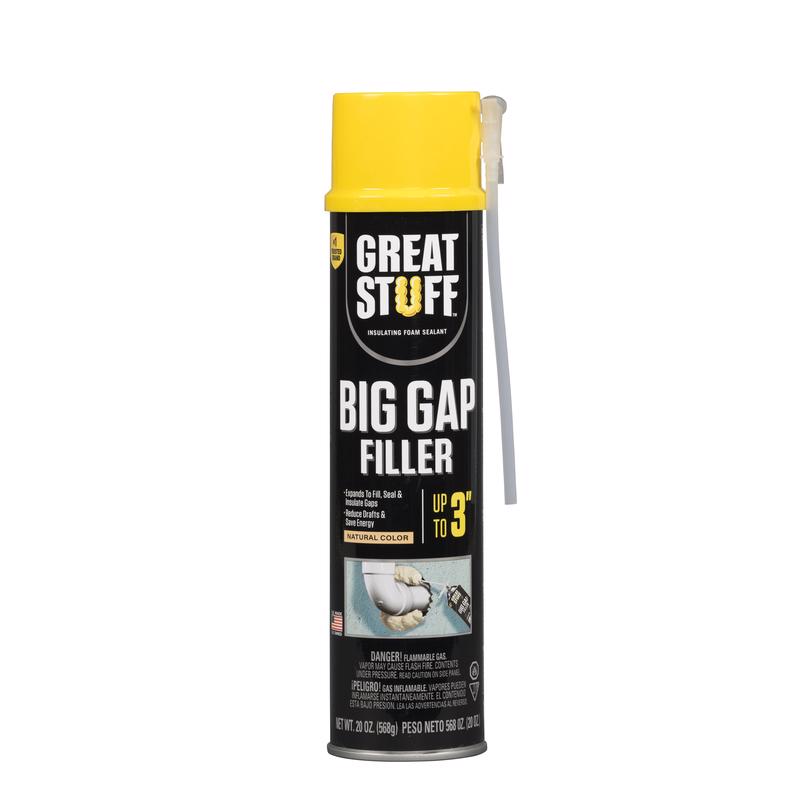 Great Stuff Big Gaps Ivory Polyurethane Insulating Foam Sealant 20 oz, Pack of 12