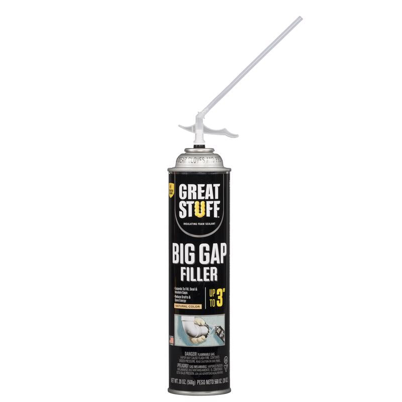 Great Stuff Big Gaps Ivory Polyurethane Insulating Foam Sealant 20 oz, Pack of 12