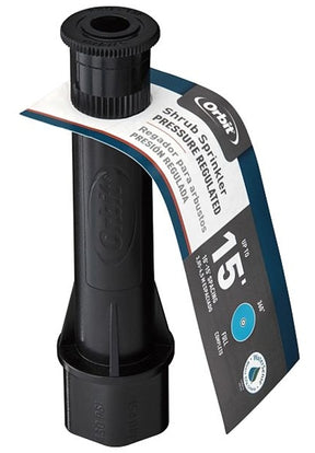 Orbit 54271 Shrub Head Sprinkler, Full-Circle, 4 gpm, 1/2 in Connection, Female, 1 to 10 ft, Plastic