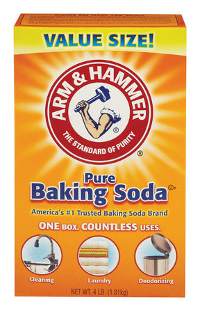 Arm & Hammer Baking Soda No Scent Cleaning Powder 4 lb, Pack of 6
