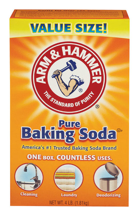 Arm & Hammer Baking Soda No Scent Cleaning Powder 4 lb, Pack of 6