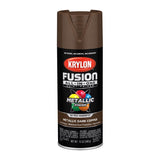 Krylon Fusion All-In-One Metallic Dark Copper Paint+Primer Spray Paint 12 oz, Pack of 6