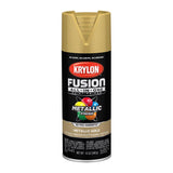 Krylon Fusion All-In-One Metallic Gold Paint+Primer Spray Paint 12 oz, Pack of 6