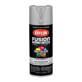 Krylon Fusion All-In-One Metallic Silver Paint+Primer Spray Paint 12 oz, Pack of 6