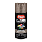 Krylon Fusion All-In-One Hammered Brown Paint+Primer Spray Paint 12 oz, Pack of 6
