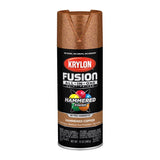 Krylon Fusion All-In-One Hammered Copper Paint+Primer Spray Paint 12 oz, Pack of 6