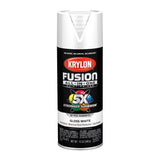 Krylon Fusion All-In-One Gloss White Paint+Primer Spray Paint 12 oz, Pack of 6