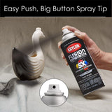 Krylon Fusion All-In-One Flat Black Paint+Primer Spray Paint 12 oz, Pack of 6
