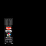 Krylon Fusion All-In-One Satin Black Paint+Primer Spray Paint 12 oz, Pack of 6