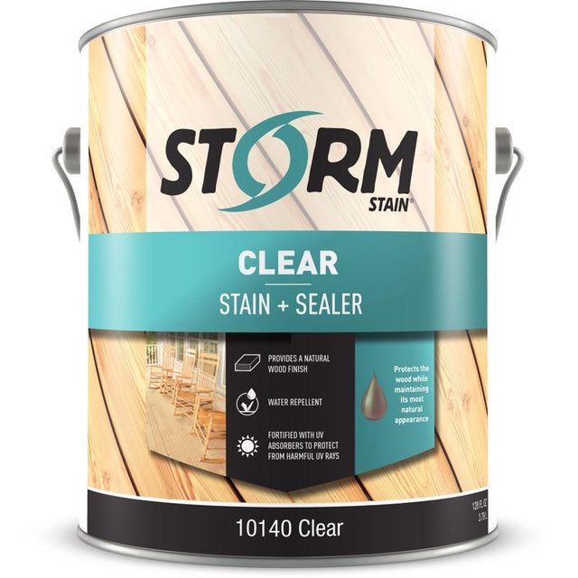 Storm System Transparent Clear Alkyd Exterior Stain 1 gal, Pack of 4