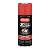 Krylon Fusion All-In-One Matte Fire Red Paint+Primer Spray Paint 12 oz, Pack of 6