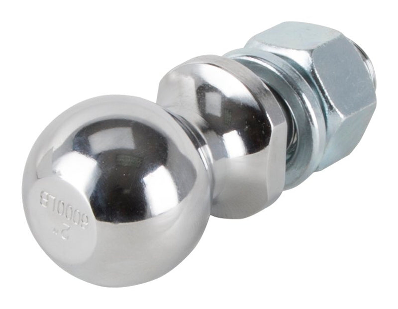 Vulcan HBB10 Hitch Ball, 2 in Dia Ball, 1 in Dia Shank, 6,000 lb Gross Towing, Pack of 6