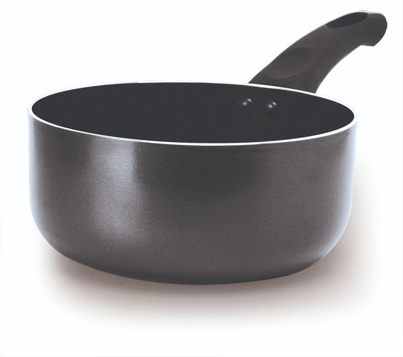 Ecolution Elements EEGY-2818 Non-Stick Saucepan, 2 qt Capacity, Aluminum, Gray, Ergonomic Handle