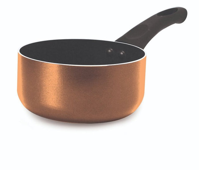 Ecolution Elements EECO-2818 Non-Stick Saucepan, 2 qt Capacity, Aluminum, Copper, Ergonomic Handle