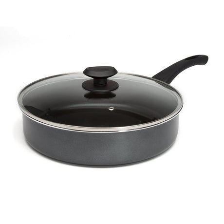 Ecolution EEGY-9528 Elements Deep Cooker with Glass Lid, 4.5 qt Capacity, Aluminum, Gray