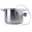Ecolution Pure Intentions Series ESTL-4508 Stock Pot with Tempered Glass Lid, 8 qt Capacity, Stainless Steel