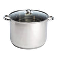 Ecolution Pure Intentions Series ESTL-4516 Stock Pot with Tempered Glass Lid, 16 qt Capacity, Stainless Steel, Pack of 2