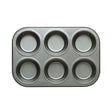 Ecolution BakeIns Series EIGY-3806 Muffin Pan, 6 Cups, Carbon Steel, Dishwasher Safe: Yes