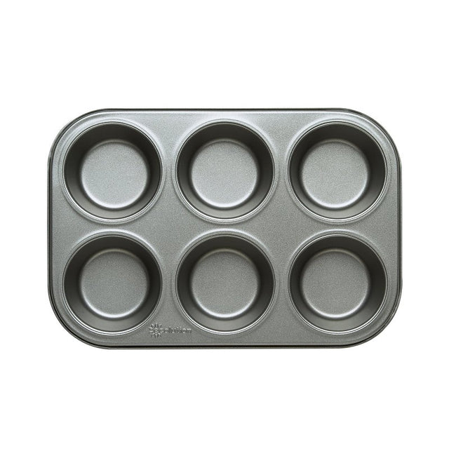 Ecolution BakeIns Series EIGY-3806 Muffin Pan, 6 Cups, Carbon Steel, Dishwasher Safe: Yes