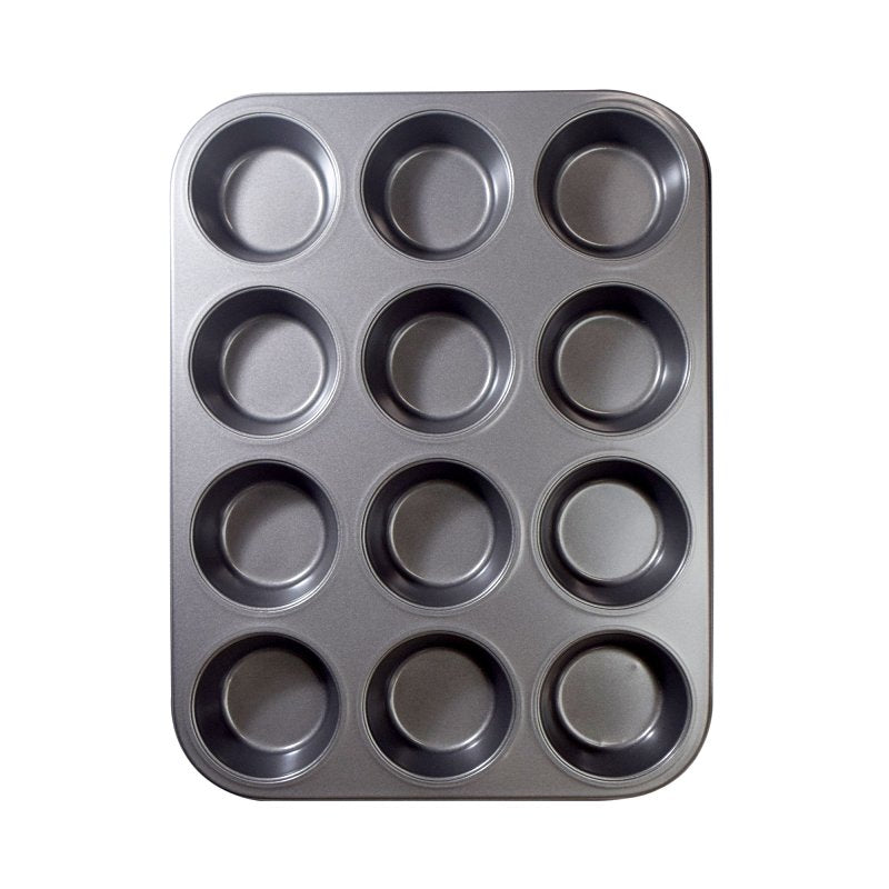 Ecolution BakeIns Series EIGY-3812 Muffin Pan, 12 Cups Capacity, Carbon Steel, Dishwasher Safe: Yes