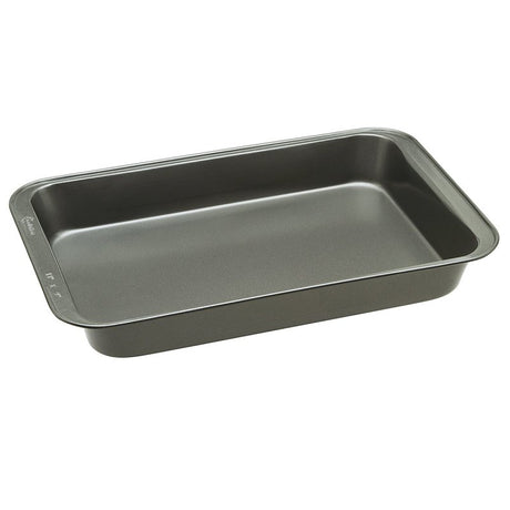 Ecolution BakeIns Series EIGY-7433 Cake Pan, Rectangular, 9 in OAL, Carbon Steel, Non-Stick: Yes, Dishwasher Safe: Yes