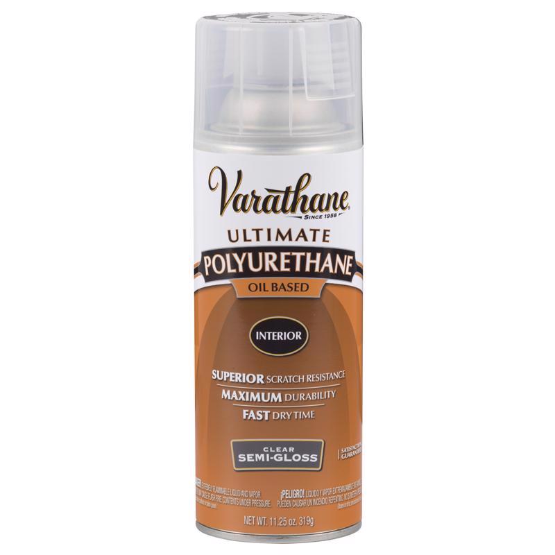 Varathane Premium Semi-Gloss Clear Oil-Based Polyurethane Spray 11.25 oz