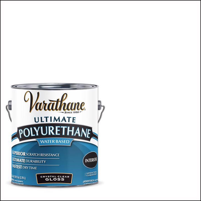 Varathane Ultimate Gloss Crystal Clear Water-Based Polyurethane 1 gal, Pack of 2