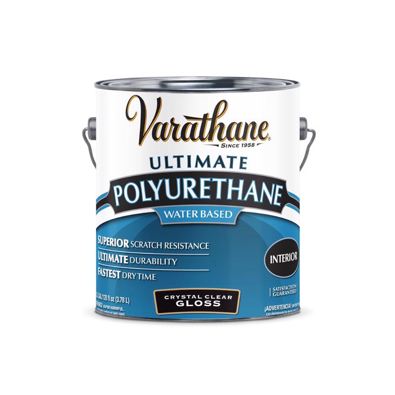 Varathane Ultimate Gloss Crystal Clear Water-Based Polyurethane 1 gal, Pack of 2