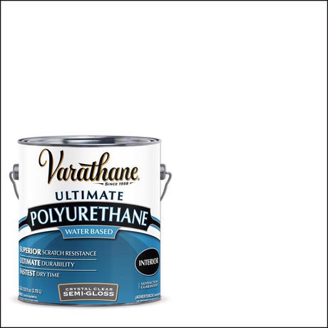 Varathane Ultimate Semi-Gloss Crystal Clear Water-Based Polyurethane 1 gal, Pack of 2
