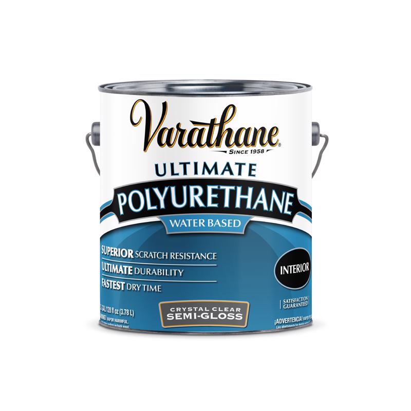 Varathane Ultimate Semi-Gloss Crystal Clear Water-Based Polyurethane 1 gal, Pack of 2
