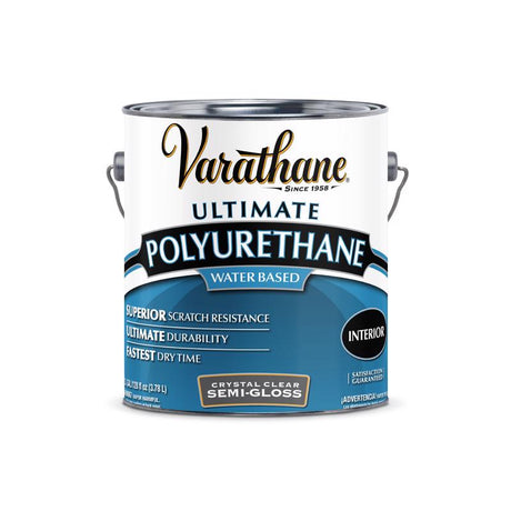 Varathane Ultimate Semi-Gloss Crystal Clear Water-Based Polyurethane 1 gal, Pack of 2