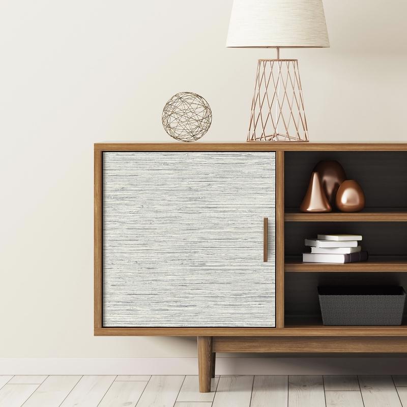 RoomMates 20.5 in. W X 16.5 in. L Grasscloth Peel and Stick Wallpaper, Pack of 4
