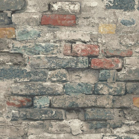 RoomMates 20.5 in. W X 16.5 in. L Brick Alley Peel and Stick Wallpaper, Pack of 4