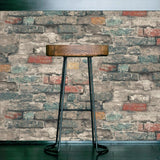 RoomMates 20.5 in. W X 16.5 in. L Brick Alley Peel and Stick Wallpaper, Pack of 4