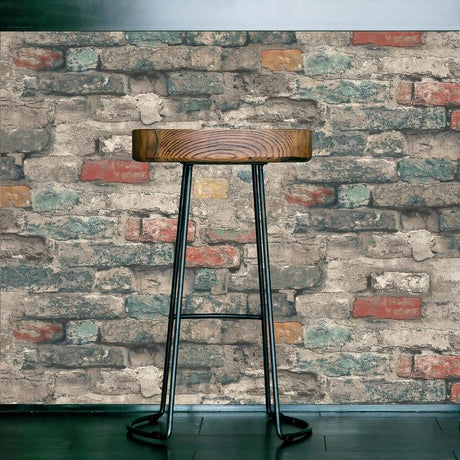 RoomMates 20.5 in. W X 16.5 in. L Brick Alley Peel and Stick Wallpaper, Pack of 4