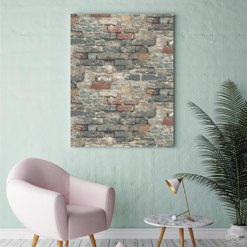 RoomMates 20.5 in. W X 16.5 in. L Brick Alley Peel and Stick Wallpaper, Pack of 4