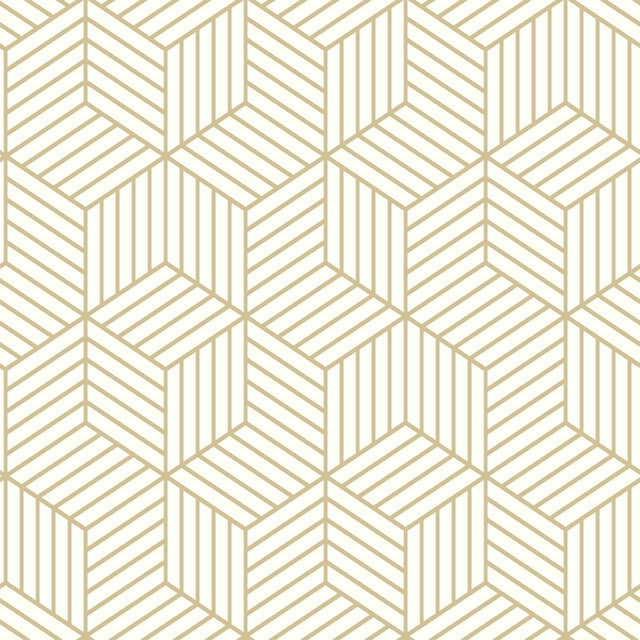 RoomMates 16.5 in. L Striped Hexagon Peel and Stick Wallpaper, Pack of 4